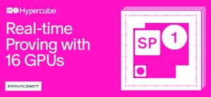 SP1 Hypercube Achieves Real Time Proving with 16 GPUs